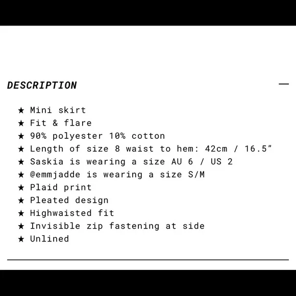 Princess Polly Checkered Mini Skirt in Cream and Black - Picture 5 of 7